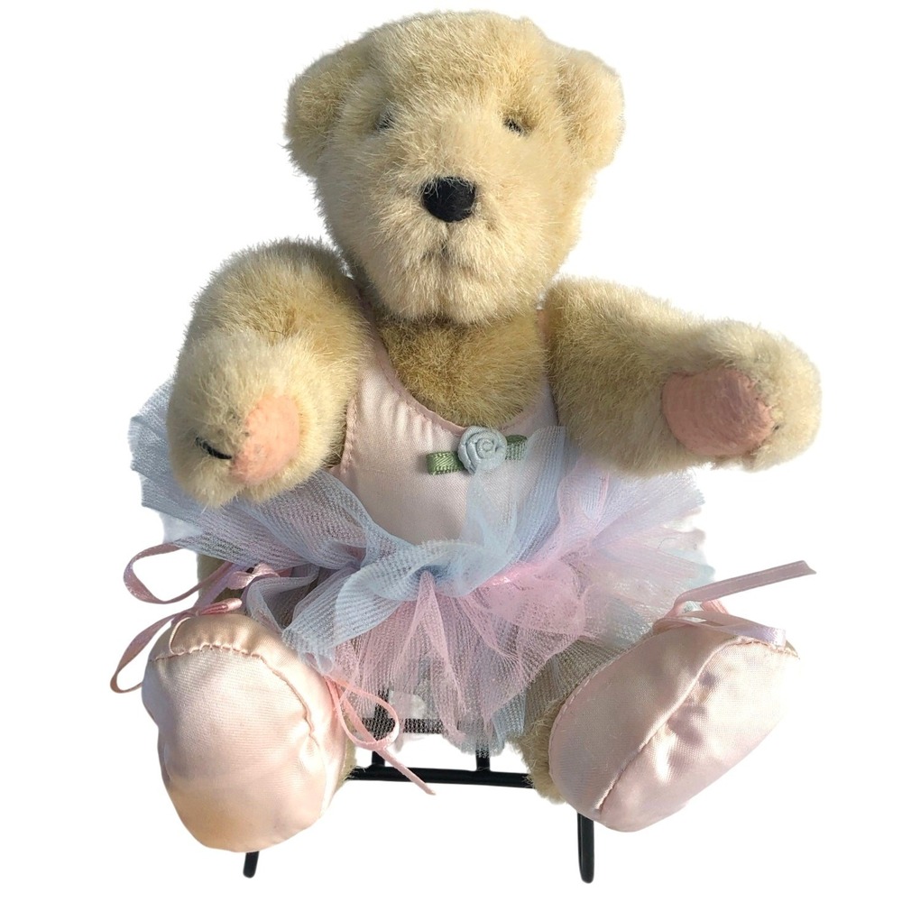 VTG Muffy VanderBear Ballerina Plush 8" Jointed Pastel Tutu Nursery 80s Bear